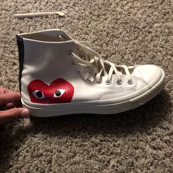 converse high tops red heart